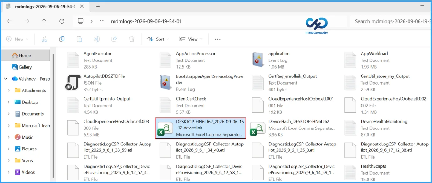 Collect Device Diagnostics Logs from Intune — figure 4