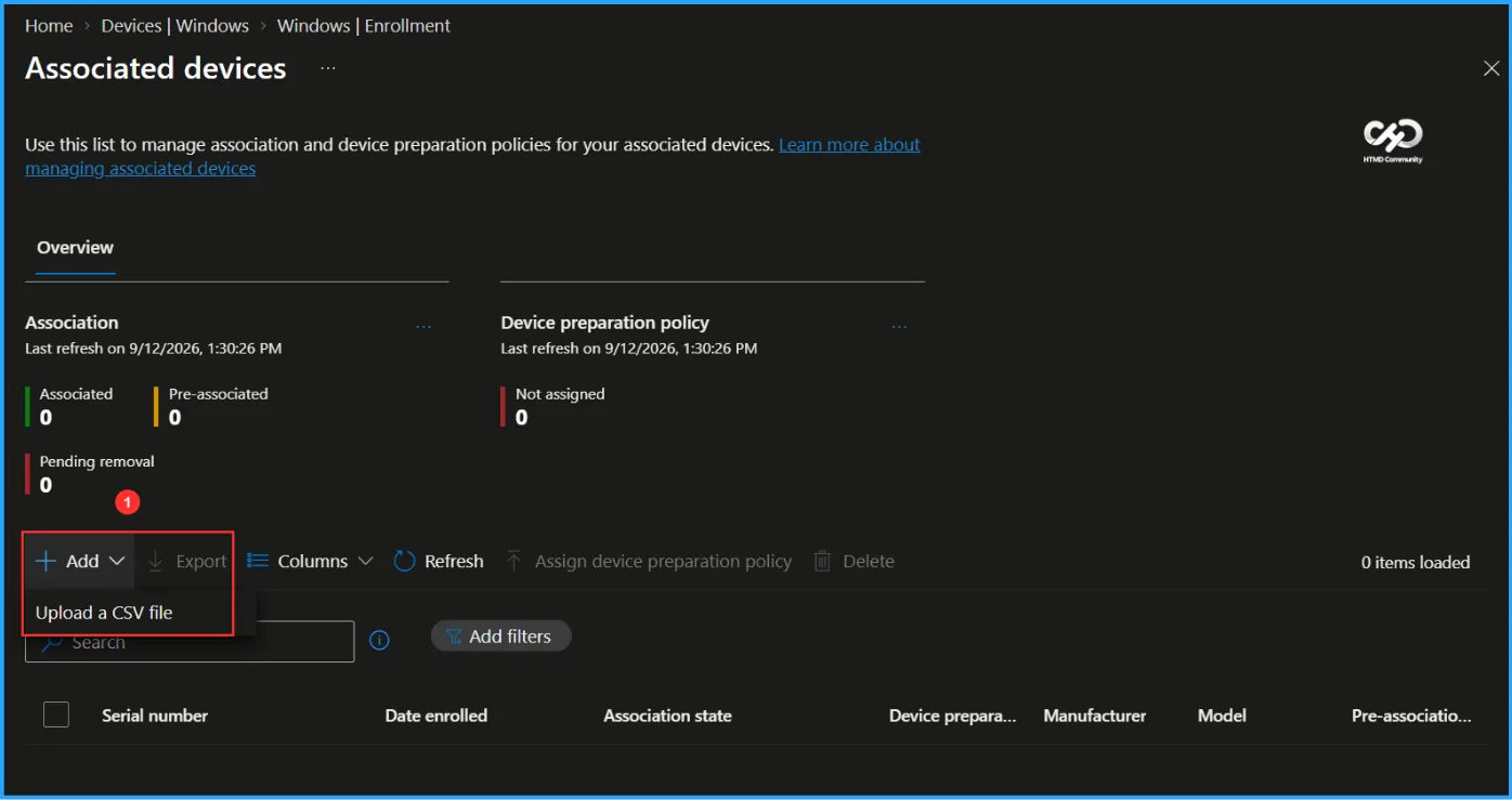 Pre-Associate a Device in Intune through Device Association — figure 6