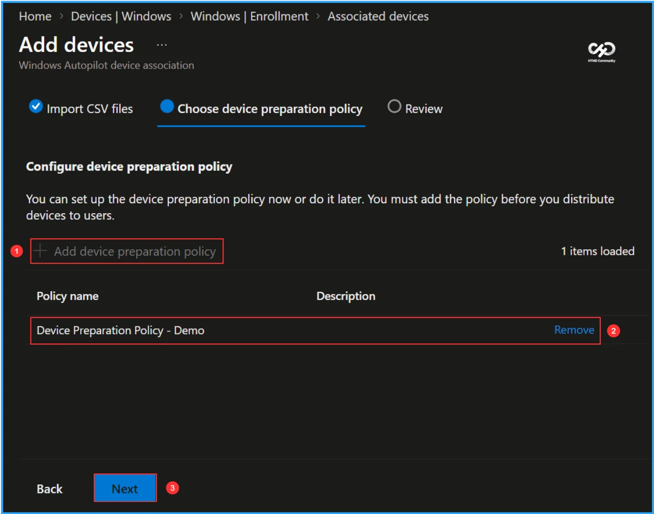 Pre-Associate a Device in Intune through Device Association — figure 8