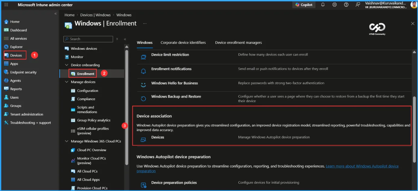 Pre-Associate a Device in Intune through Device Association — figure 5